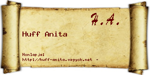 Huff Anita névjegykártya